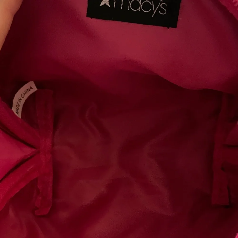 Macys Blue and Pink Cosmetic Bag Like New Vibrant Macys Cosmetic